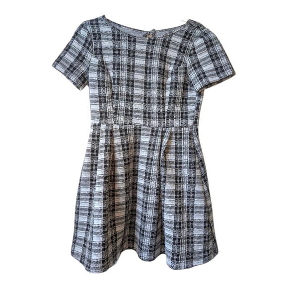 Anthropologie Finn and Clover Open Back Plaid Skater Dress Size Large - Picture 1 of 4